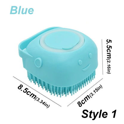 Pet Dog Silicone Bath Brush Cleaning Care Baby Baby Bath Massage Brushdog Brush Shampoo Massager Bath Brush Pet Supplies