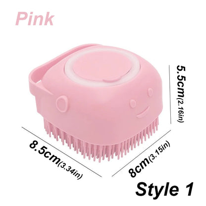 Pet Dog Silicone Bath Brush Cleaning Care Baby Baby Bath Massage Brushdog Brush Shampoo Massager Bath Brush Pet Supplies